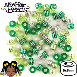 9x6mm ♥ Groen Mix