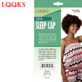 Satin Sleep Cap L ♥ Zwart