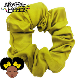 Scrunchie Satijn Mini ♥ Olijf