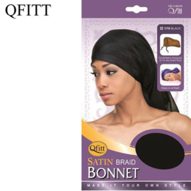 Satin Braid Bonnet ♥ Zwart