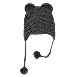 Knitwear Beanie Teddy - Antraciet