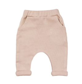 Harembroekje met zakjes Waffle Knit Blush Handmade