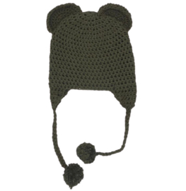 Knittwear Beanie Teddy- Groen