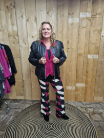 Flair broek - Rose/zwart/wit (MAGNA)