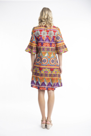Jurk - Pissouri Dress Contemporary Frill Sleeve (Orientique)