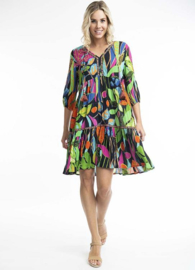 Jurk Nicossia Dress Embellished - Print (Orientique)
