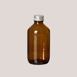 Glazen fles met dop - 250 ml - Amber Glass