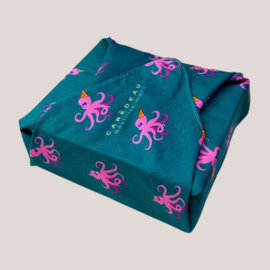 Herbruikbaar inpak papier Dancing Octopus (Size S)