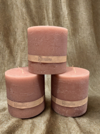Luxe stompkaars roze  (3 stuks)