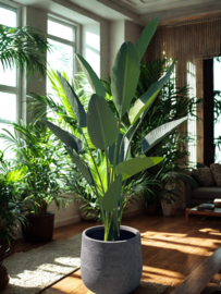 Kunstplant Strelitzia Nicolai in pot Algar Grey – ca. 190 cm