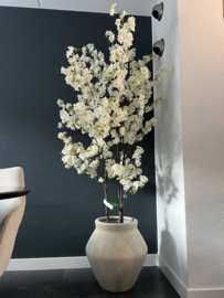 Kunstbloesemboom in pot Mineral Fleuri beige