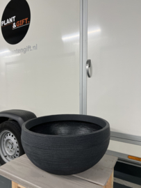 Bloempot antraciet rond 58x26