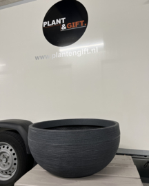 Bloempot antraciet rond 58x26