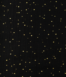 Hydrofiele swaddle Black gold dots