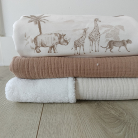 hoeslaken jungle taupe