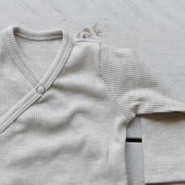 Boxpakje rib beige melange