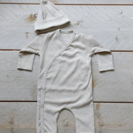 Boxpakje rib beige melange
