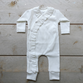 Boxpakje ruffles rib ecru/offwhite