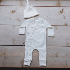 Boxpakje ruffles rib ecru/offwhite