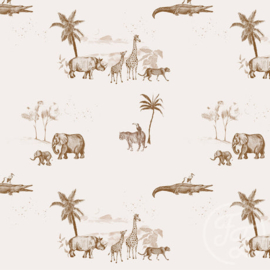 hoeslaken jungle taupe