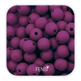 Acryl matte kralen 6 mm - dark cherry purple