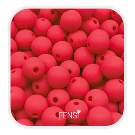 Acryl matte kralen 6 mm - red