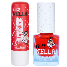 Miss Nella Lipbalm en Nagellak set - Strawberry Luvvy Wuvvy