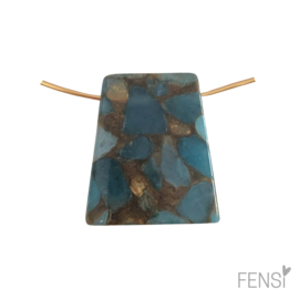 Natuursteen kralen - Blue Resin Sponge Quartz - per stuk