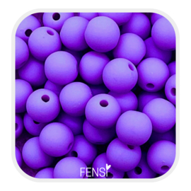 Acryl matte kralen 6 mm - electric purple
