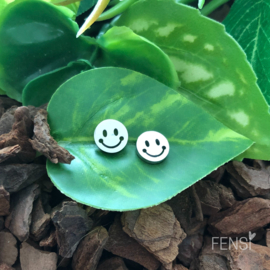 Kinderoorbellen - stainless steel oorstekers - smiley