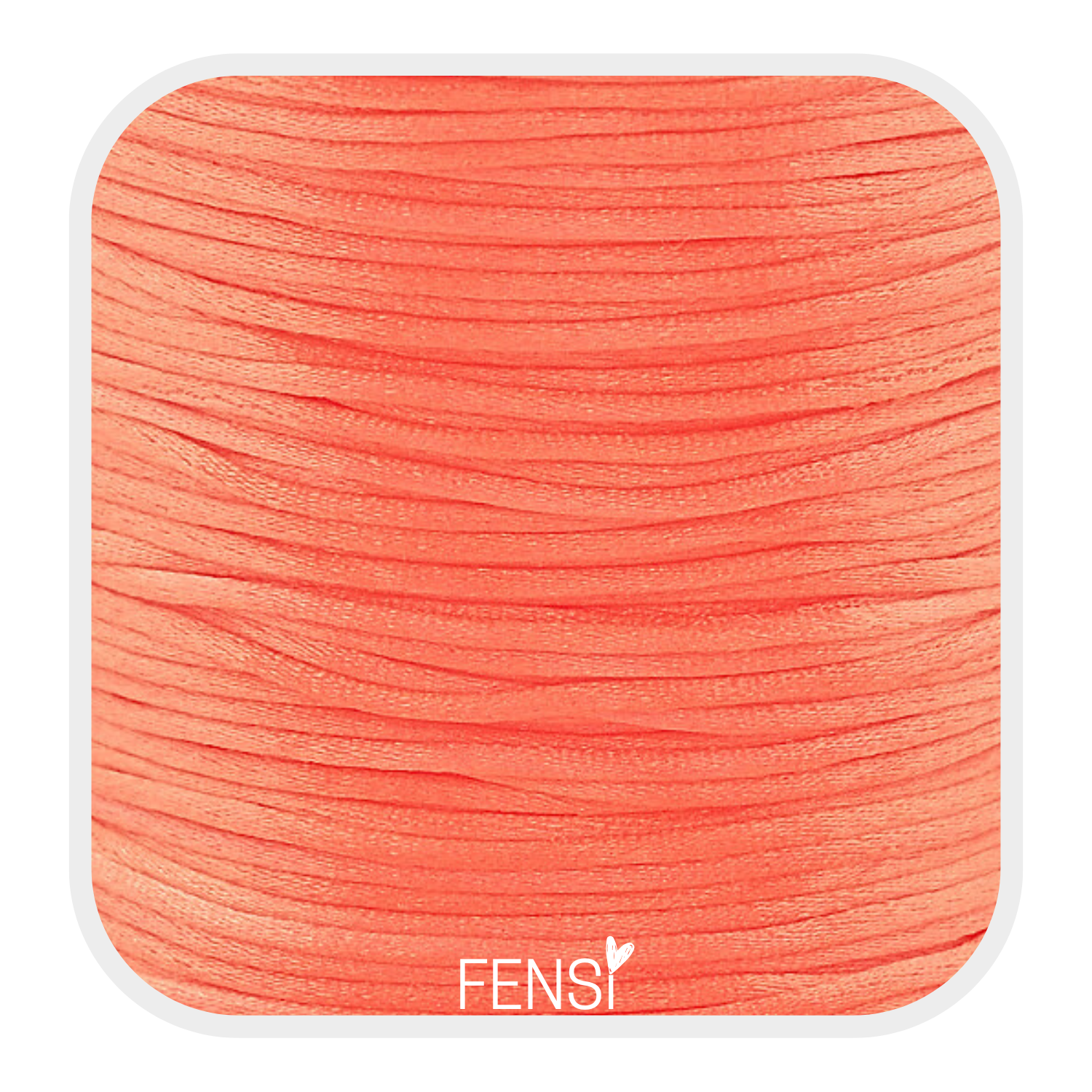 Satijnkoord 1.5mm - fel zalm oranje - per meter