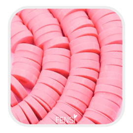 Katsuki polymeer disc kralen 6mm - candy pink