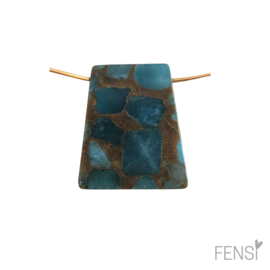 Natuursteen kralen - Blue Resin Sponge Quartz - per stuk