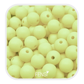 Acryl matte kralen 6 mm - lime yellow