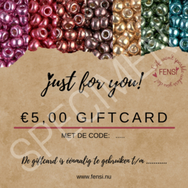 Giftcard - € 5,00