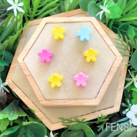 FENSI - mini haarklem - flower - mix geel - set van 6