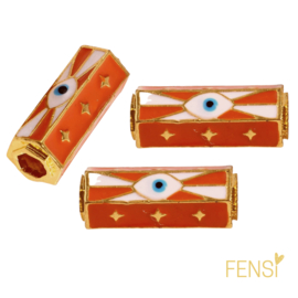 Message Beads - evil eye camel- per stuk