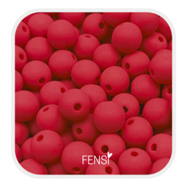 Acryl matte kralen 6 mm - crimson red