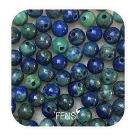 Natuursteen kralen - blauwgroen mix 3-4mm  - 9 stuks