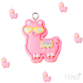 Trendy Bedels Resin - alpaca - pink -  per stuk