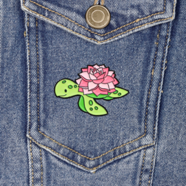 Emaille pins - vetplant schildpad - per stuk