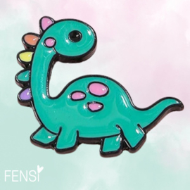 Emaille pins - dino groen - per stuk