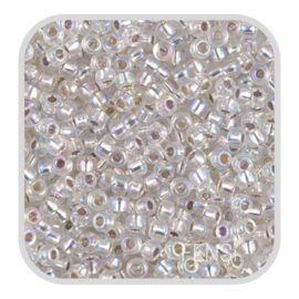 Miyuki Rocailles 8/0 - gilt lined opal 8-551