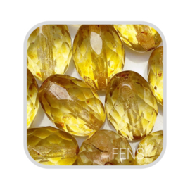 FP Oval Facet - crystal travertin - per stuk