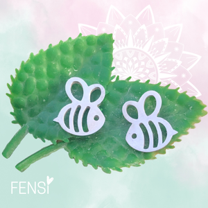 Kinderoorbellen - stainless steel oorstekers - hommel