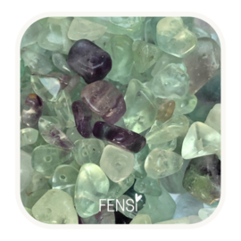 Natuursteen kralen - fluorite split 6mm - 70 gram