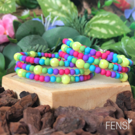 FENSI - Kinderarmband Neon Vibes - 2 maten - per stuk