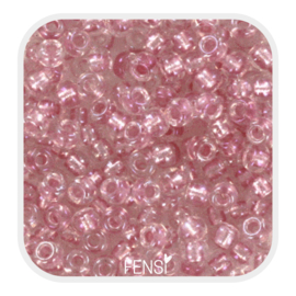 Miyuki Rocailles 8/0 - fancy lined soft pink 8-3639
