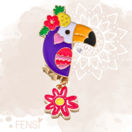 Emaille pins - tropical toekan - per stuk