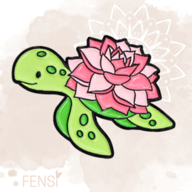 Emaille pins - vetplant schildpad - per stuk
